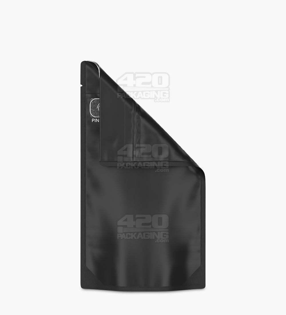 Matte-Black 4" x 7.4" Mylar Pinch N Slide 3.0 Child Resistant & Tamper Evident Bags (7 grams) 250/Box