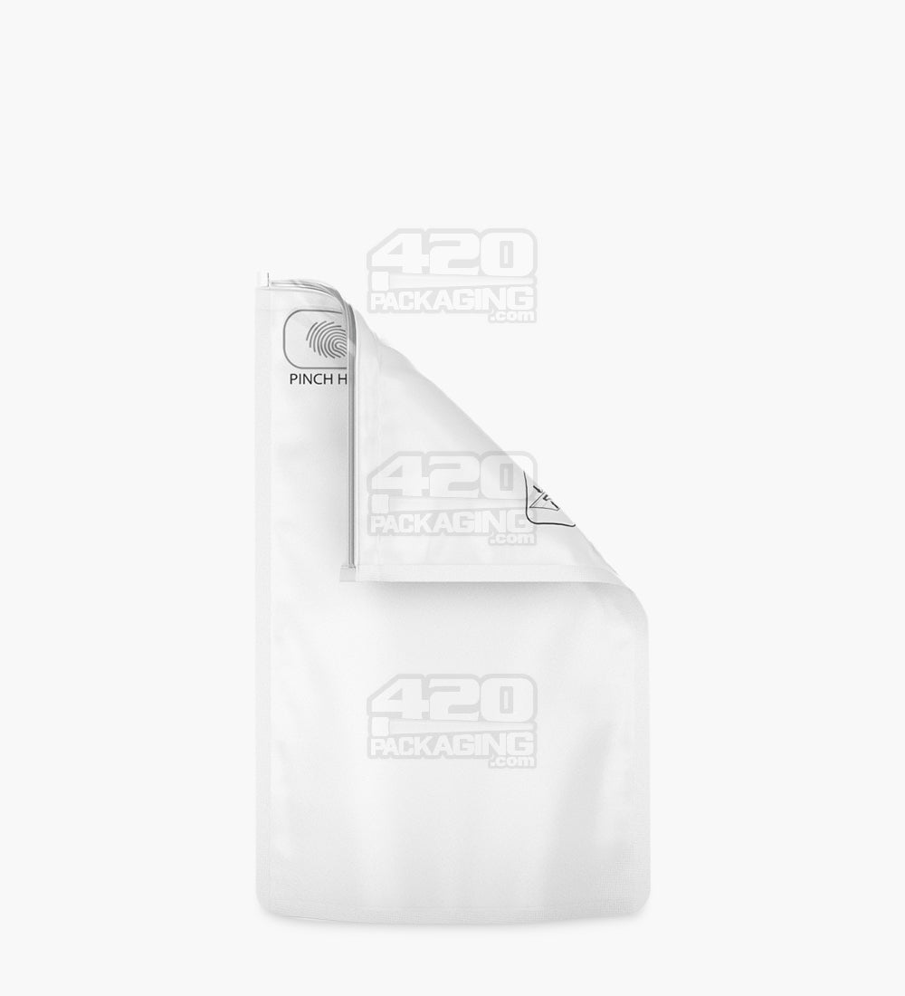 Matte-White 4" x 6.5" Mylar Pinch N Slide ASTM Child Resistant Bags (7 grams) 250/Box