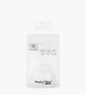 Matte-White 3.6" x 5.7" Mylar Pinch N Slide 3.0 Child Resistant & Tamper Evident Bags (3.5 grams) 250/Box
