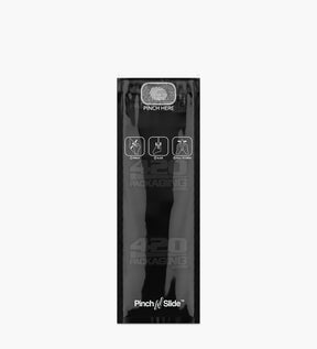 Glossy-Black 2.4" x 7.2" Pinch N Slide Mylar Child Resistant Bags (2.5 grams) 250/Box