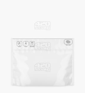 Matte-White 12" x 9" Mylar Pinch N Slide Child Resistant Exit Bags (56 grams) 250/Box
