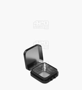 Child Resistant & Sustainable Hinged-Lid Micro Pack Black Tin Container 100/Box - 1