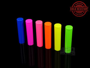 Squeezetops® 84mm Fluorescent Mix Child Resistant J-Tubes (073100-CR) 1000/Box - 1
