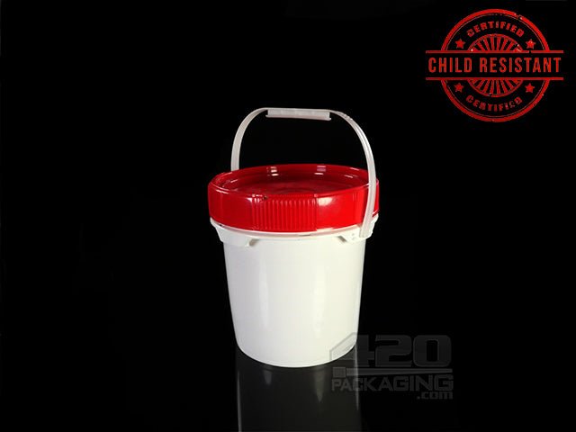 1.25 Gallon Child Resistant Plastic Buckets 5/Box - 1