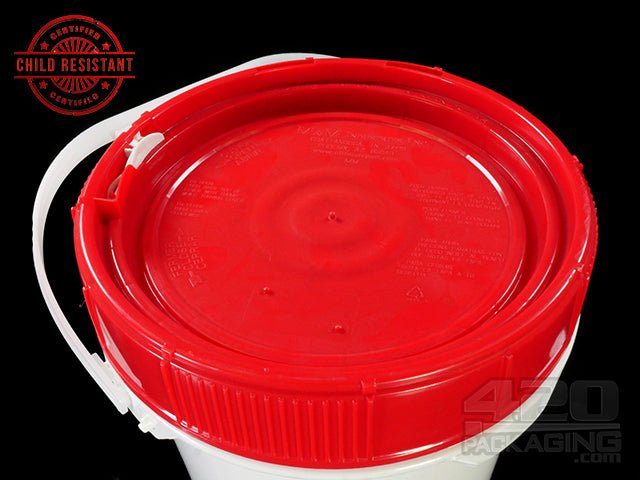 1.25 Gallon Child Resistant Plastic Buckets 5/Box - 4