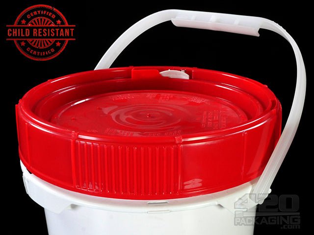 1.25 Gallon Child Resistant Plastic Buckets 5/Box - 3