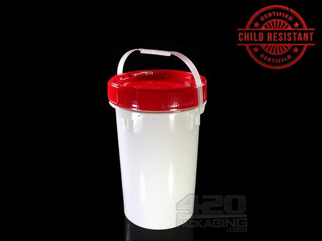 5 Gallon Child Resistant Plastic Buckets 5/Box - 1
