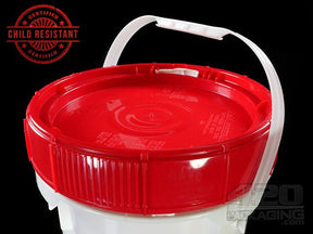 5 Gallon Child Resistant Plastic Buckets 5/Box - 2