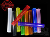 Squeezetops® 109mm Transparent Mix Child Resistant J-Tubes (074300-CR) 1000/Box - 1