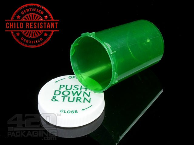 PNT-20 Push & Turn Child Resistant Pharmacy Vials (20 Dram) 360/Box TBLU (Transparent Blue) - 3