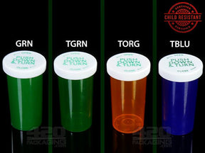 PNT-40 Push & Turn Child Resistant Pharmacy Vials (40 Dram) 180/Box TORG (Transparent Orange) - 4
