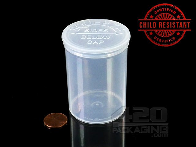 Squeezetops® PST30 Transparent Child Resistant Containers 600/Box Clear - 2