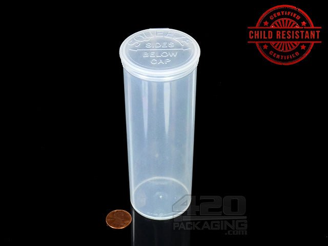 Squeezetops® PST60 Transparent Mix Child Resistant Containers 275/Box - 2