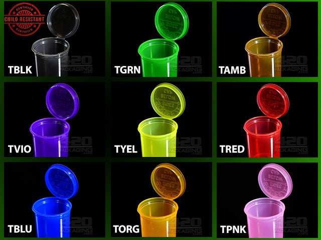Squeezetops® PST30 Transparent Child Resistant Containers 600/Box Clear - 4