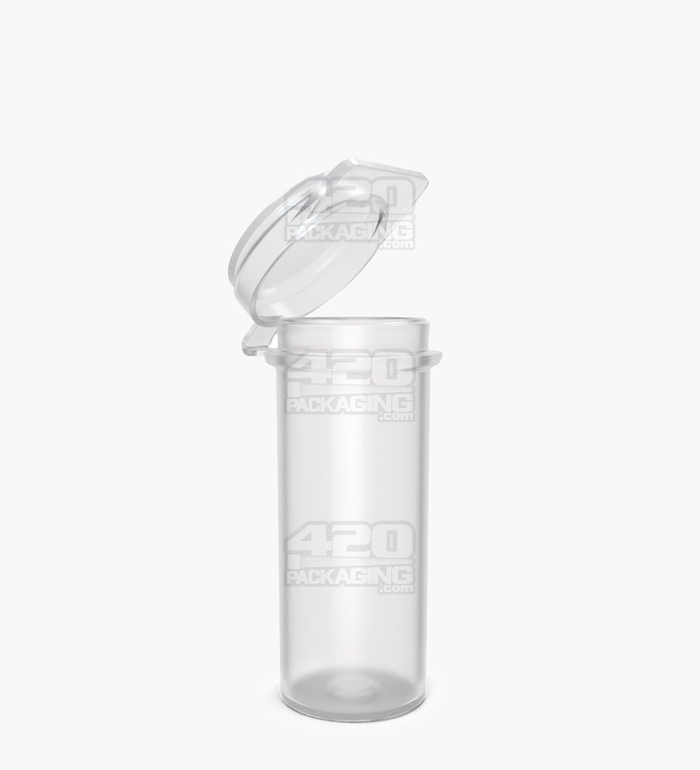 9 Dram Clear Hinged Lid Plastic Seed Pop Top Container Vial 600/Box - 1