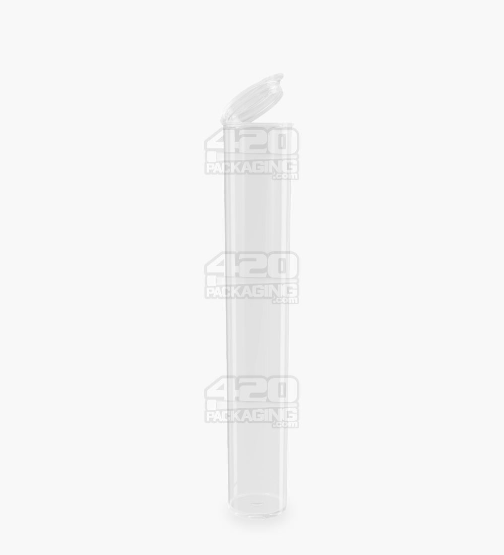 116mm Clear Transparent Child Resistant Pop Top Plastic Pre-Roll Tubes 100/Box - 1