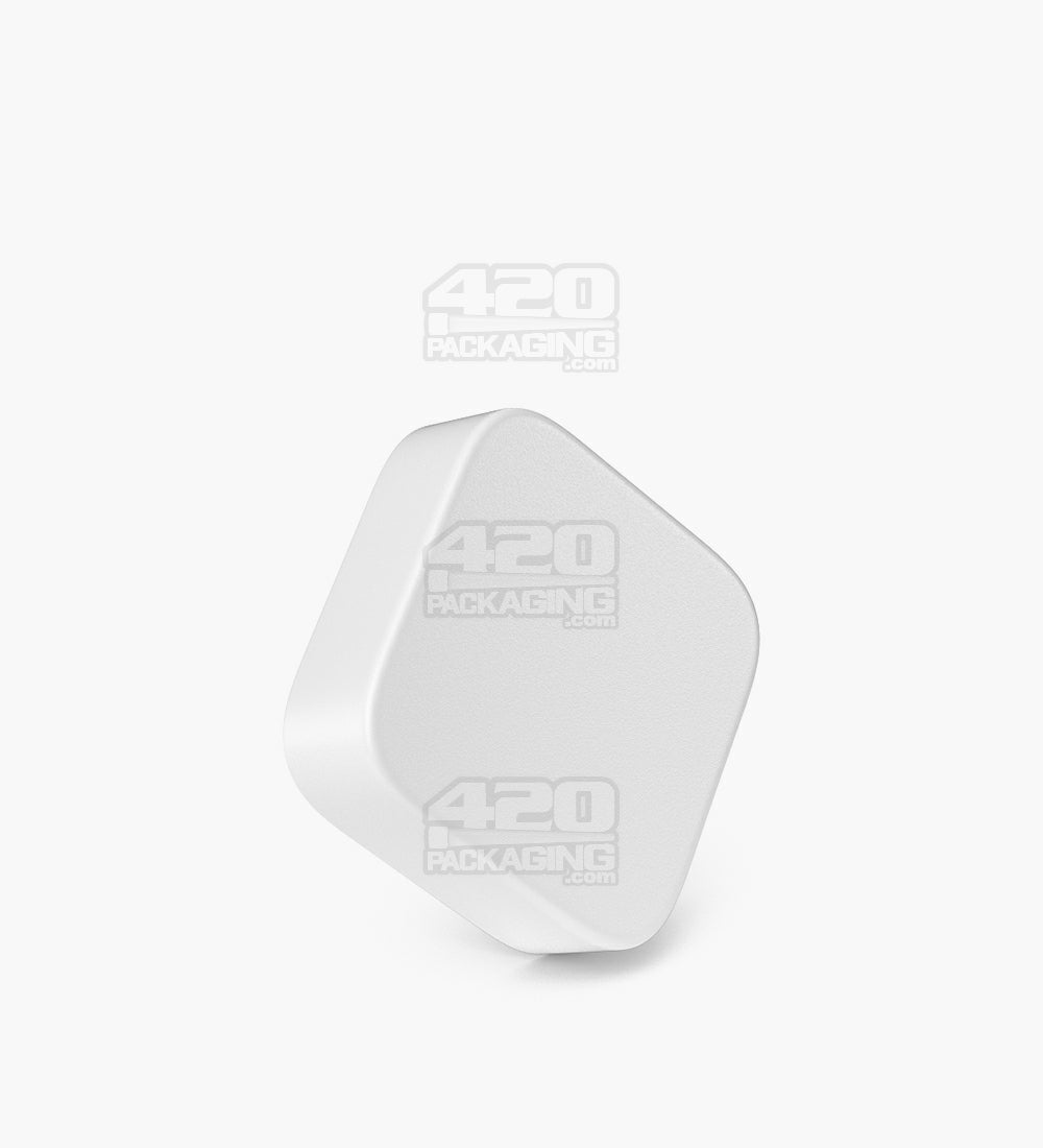 Qube 38mm Clear 9ml Glass Concentrate Jar W/ White Lid 250/Box - 7