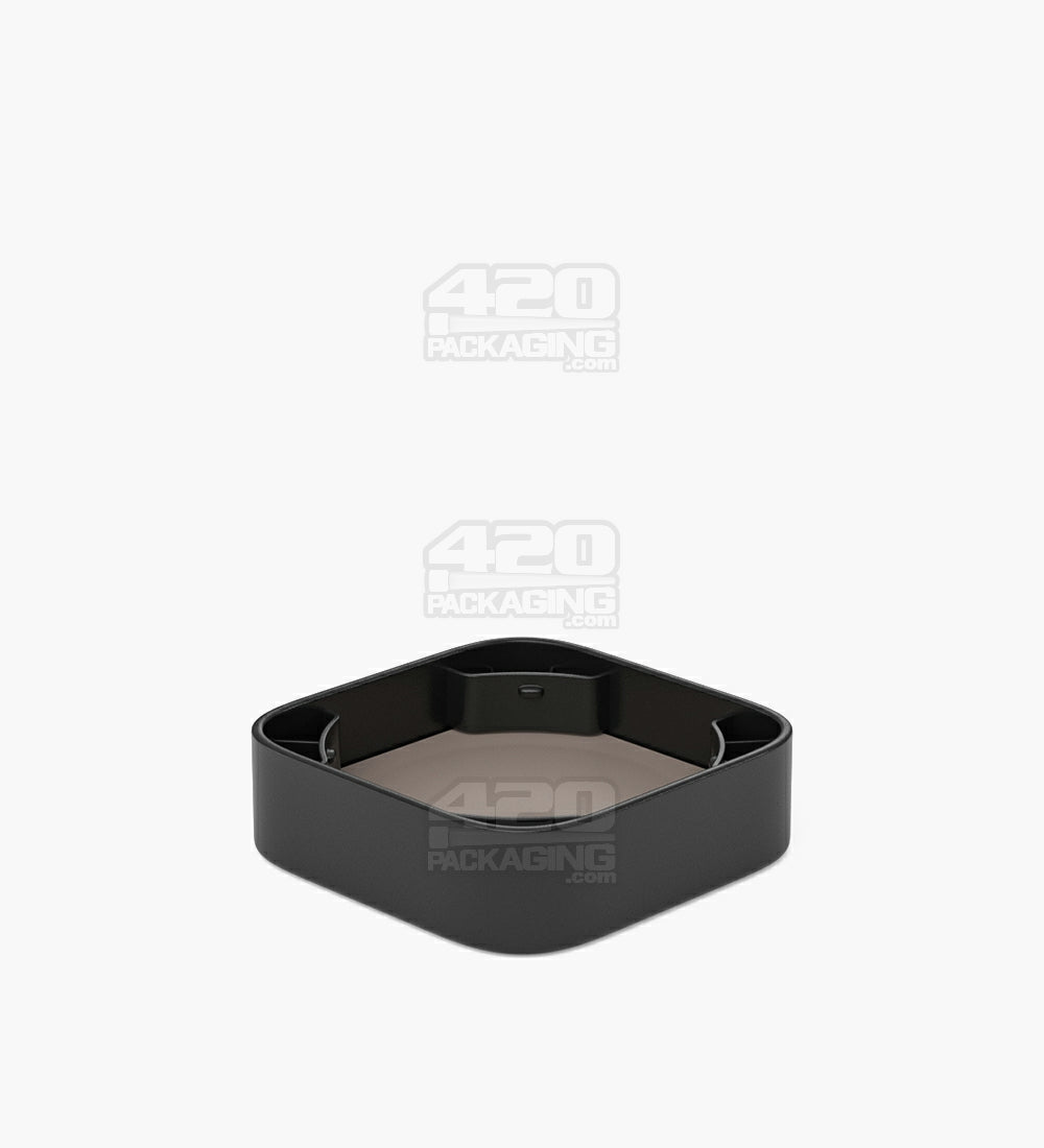 Qube 38mm Clear 9ml Glass Concentrate Jar W/ Black Lid 250/Box - 10