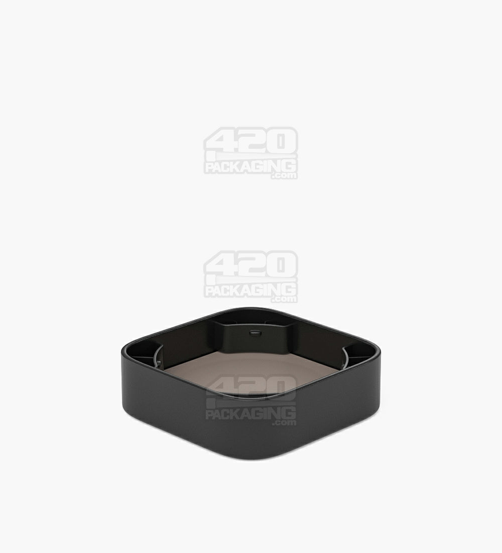 Child Resistant | Qube Black Glass Concentrate Jar w/ Black Cap | 38mm - 9mL - 250 Count