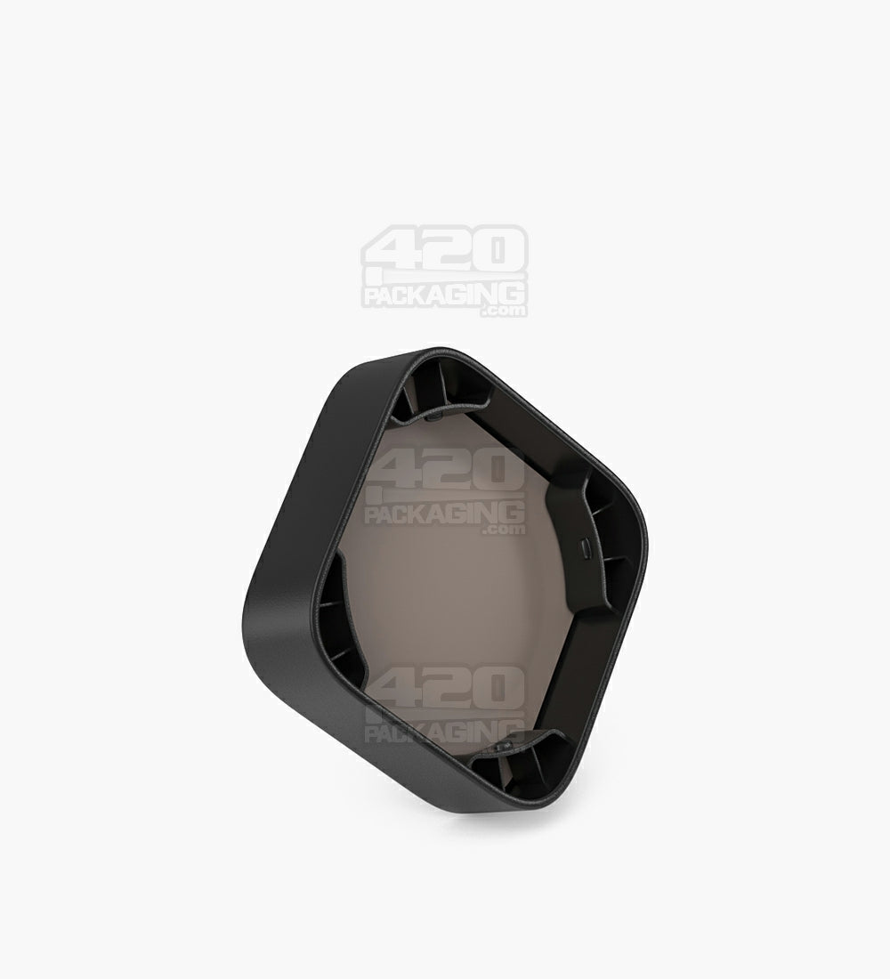 Qube 38mm Clear 9ml Glass Concentrate Jar W/ Black Lid 250/Box - 8