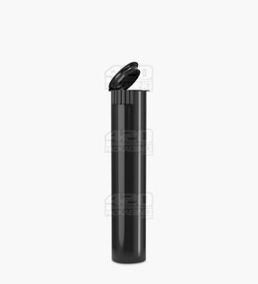 90mm Child Resistant King Size Pop Top Opaque Black Plastic Pre-Roll Tubes 1000/Box