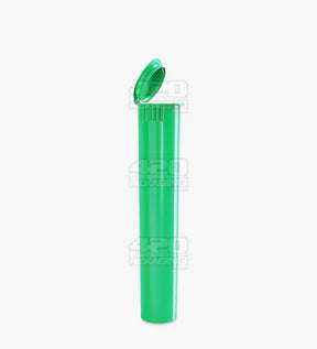 95mm Green Opaque Child Resistant Pop Top Plastic Pre-Roll Tubes 1000/Box - 1