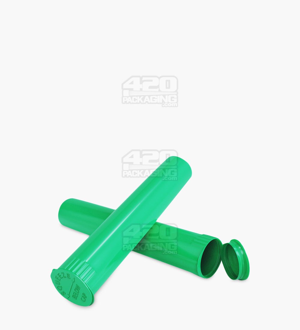 95mm Green Opaque Child Resistant Pop Top Plastic Pre-Roll Tubes 1000/Box - 4