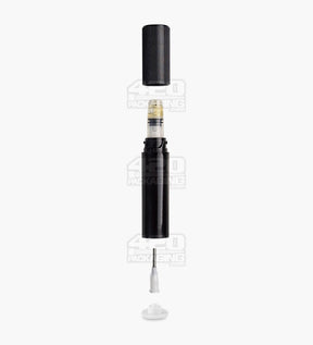 Luer Lock 1ml Black Plastic Child Resistant DymaPak Dab Applicator Syringes w/ Needle Tip 500/Box - 1