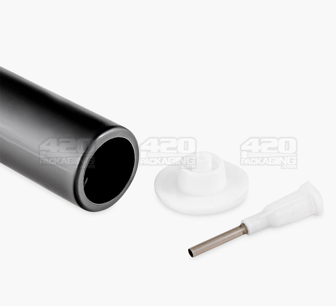 Luer Lock 1ml Black Plastic Child Resistant DymaPak Dab Applicator Syringes w/ Needle Tip 500/Box - 8