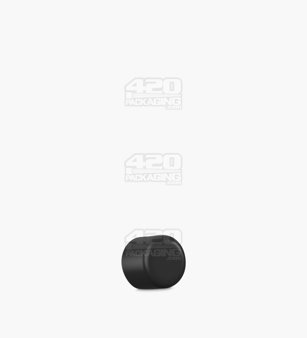 Child Resistant | Smooth Push Down & Turn Dome Caps w/ Foam Liner | 18mm - Matte Black - 400 Count