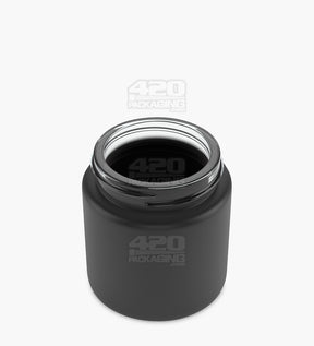 Straight Sided 3.75oz Sided Matte Black Glass Jars 32/Box