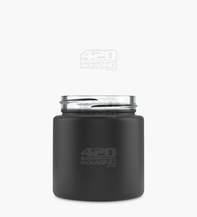 Straight Sided 3.75oz Sided Matte Black Glass Jars 32/Box