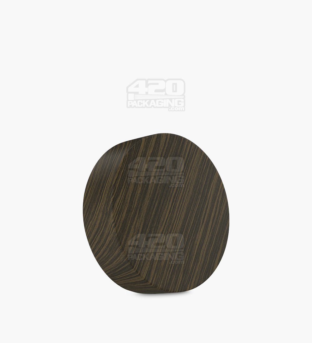 53mm Flat Push and Turn Child Resistant Plastic Caps With Foam Liner - Ebony Wood - 120/Box - 1