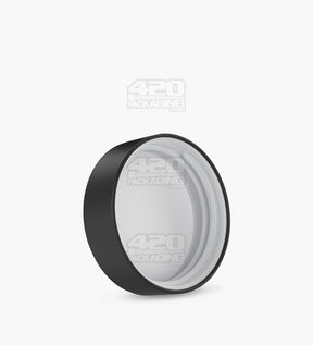 53mm Push and Turn Child Resistant Plastic Caps With Foam Liner - Matte Black - 120/Box - 2