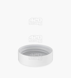 53mm Push and Turn Child Resistant Plastic Caps With Foam Liner - Matte White - 120/Box - 4