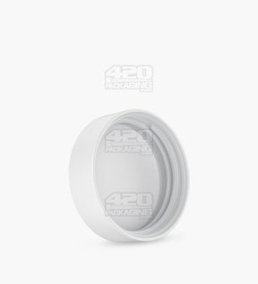 53mm Push and Turn Child Resistant Plastic Caps With Foam Liner - Matte White - 120/Box - 2