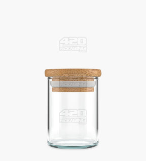 2oz Straight-Sided Clear Glass Screw Top Jars With White Lid 240/Box - 1