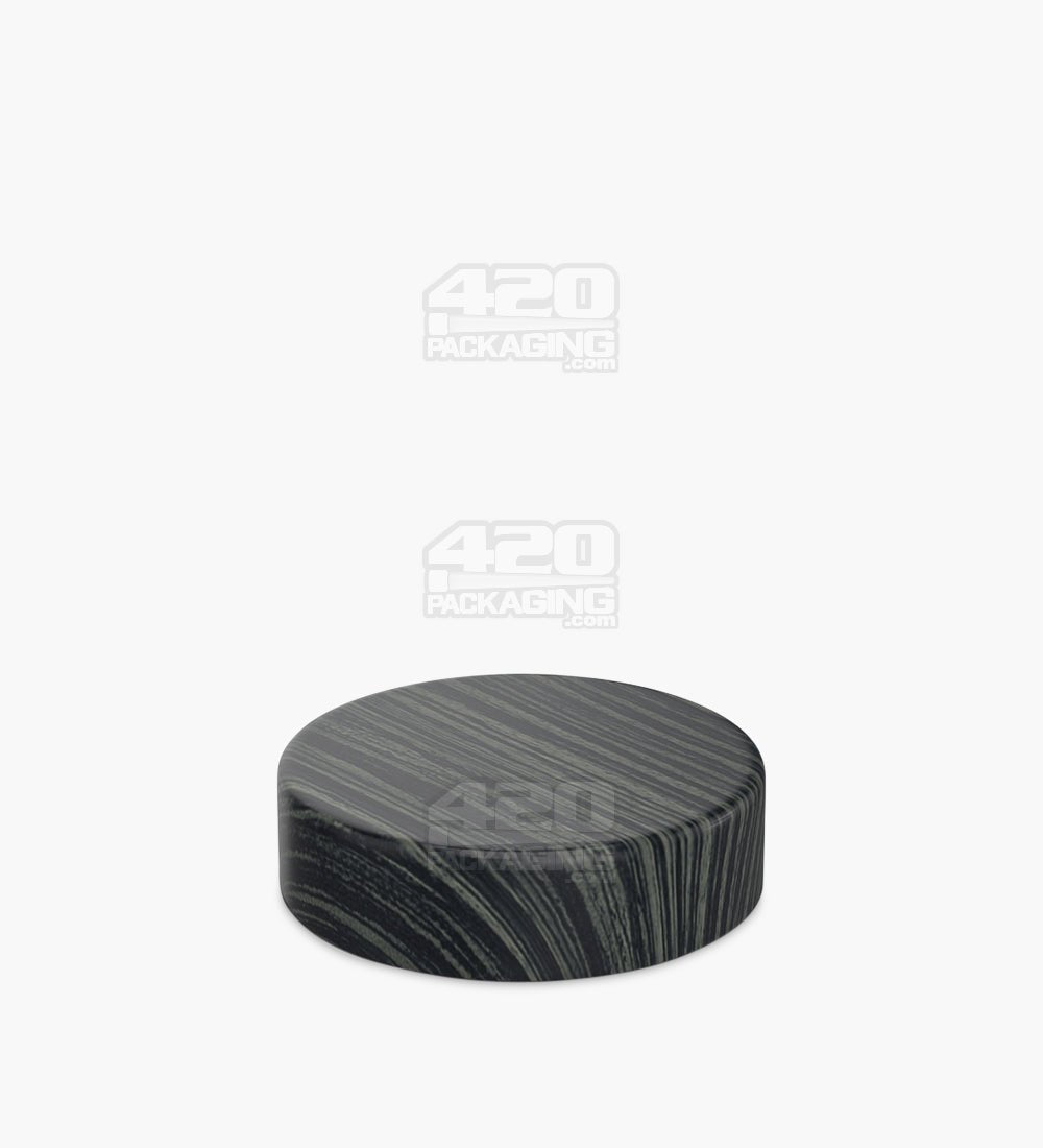 50mm Smooth Push and Turn Child Resistant Plastic Caps With Foam Liner - Dark Wood - 100/Box - 3