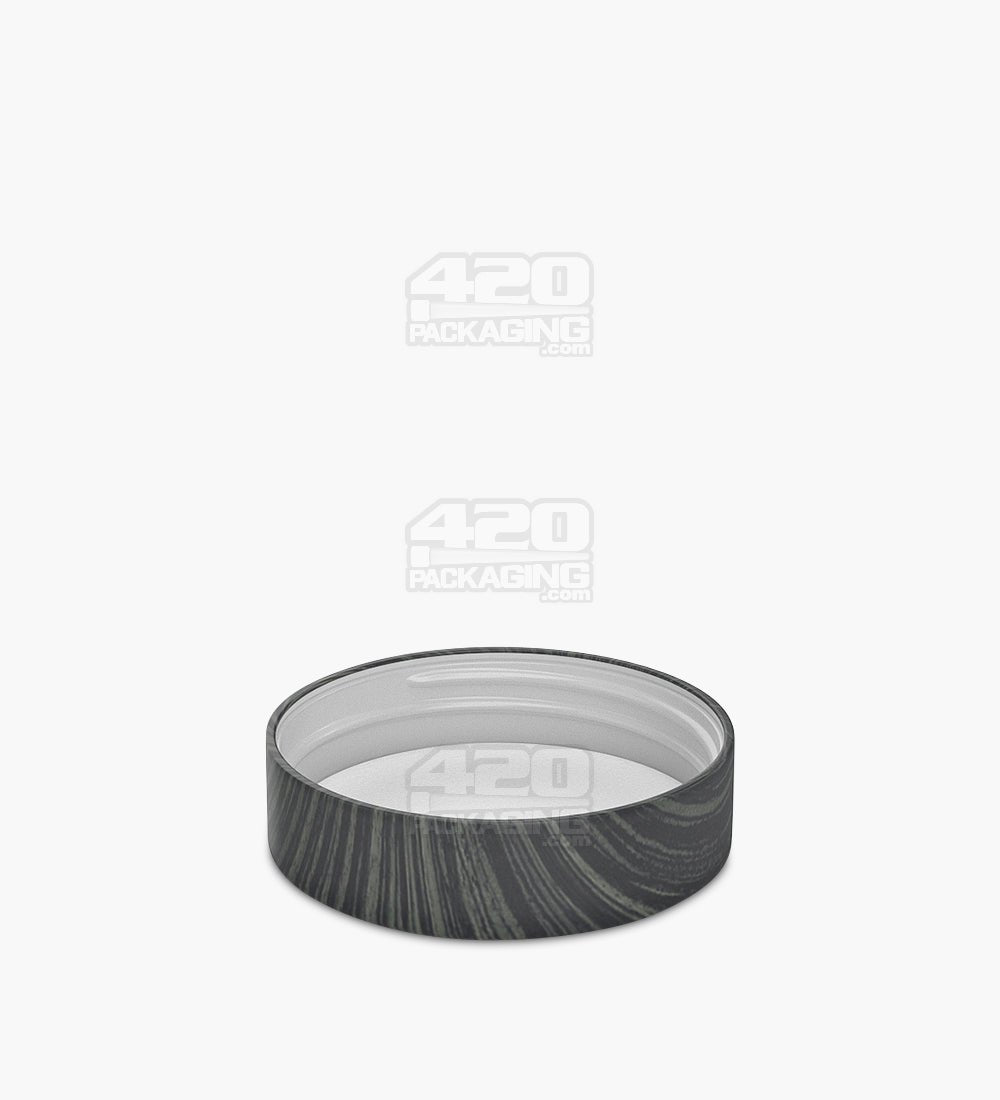 50mm Smooth Push and Turn Child Resistant Plastic Caps With Foam Liner - Dark Wood - 100/Box - 4