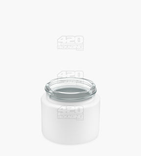 2oz Straight Sided Matte White Glass Jars 200/Box - 2