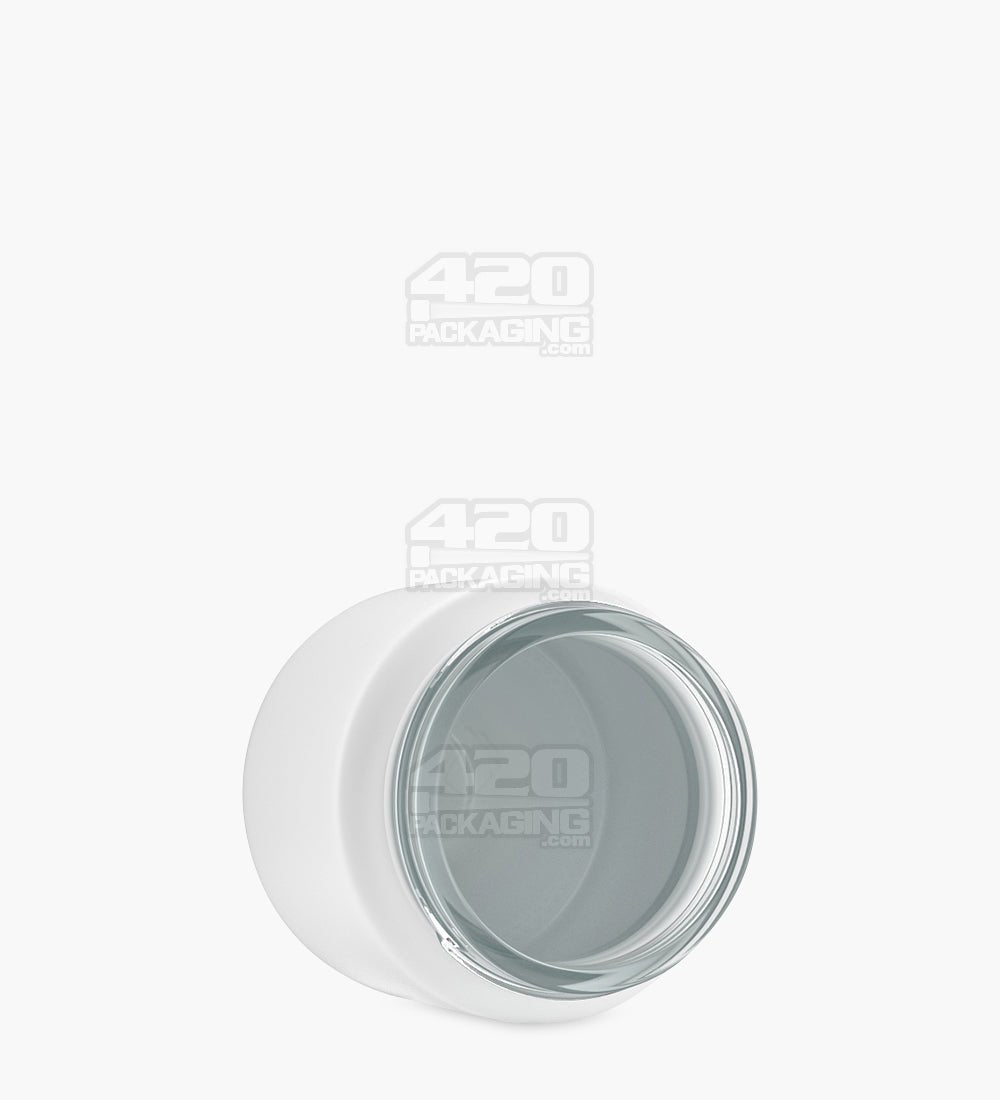 2oz Straight Sided Matte White Glass Jars 200/Box - 3