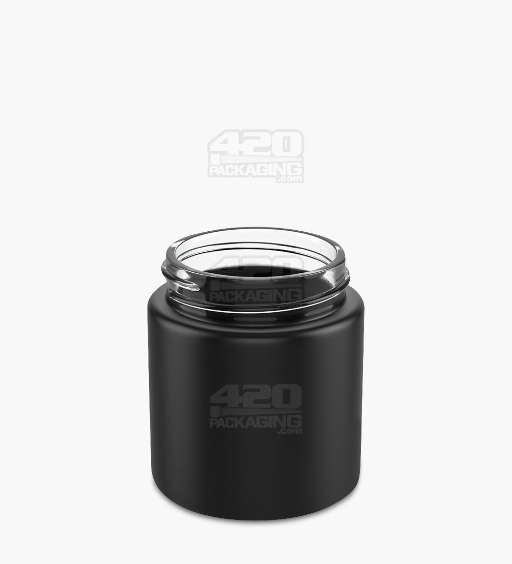 50mm Straight Sided Black 3oz Glass Jar 100/Box - 2