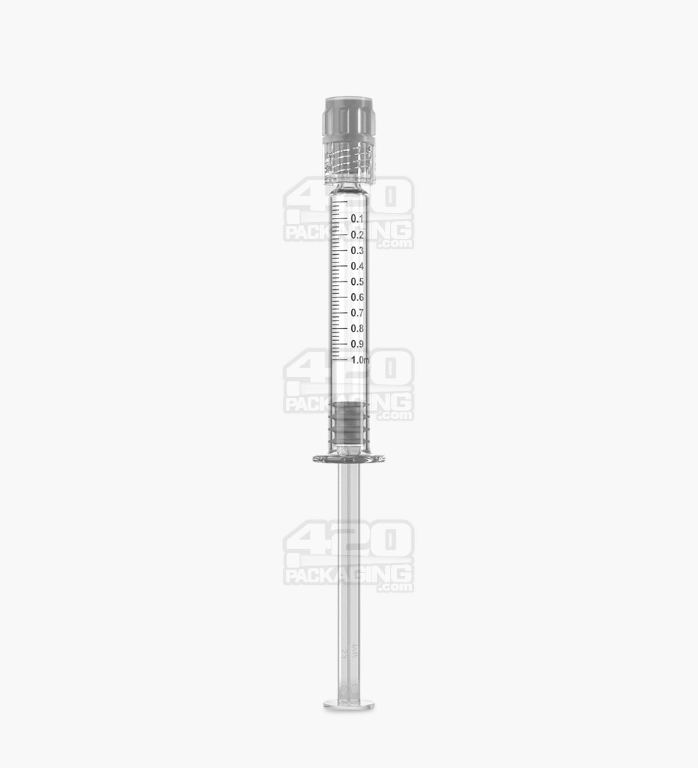 Luer Lock 1ml Long Glass Dab Applicator Syringes 100/Box - 1