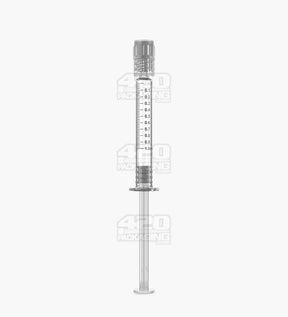 Luer Lock 1ml Long Glass Dab Applicator Syringes 100/Box - 1