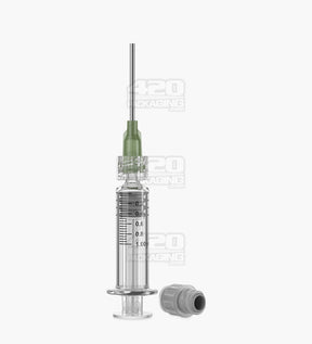 Luer Lock 1ml Glass Dab Applicator Syringes w/ Needle Tip 100/Box - 9