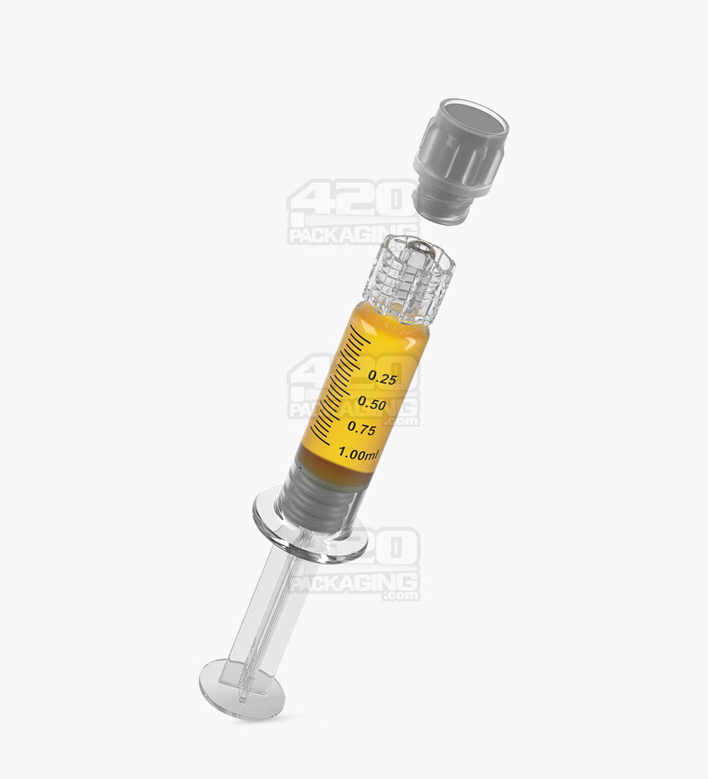 Luer Lock 1ml Glass Dab Applicator Syringes 100/Box - 6