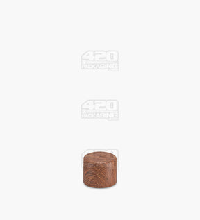 18mm Smooth Push and Turn Flat Plastic CR Caps For Glass Tubes - Mahogany - 400/Box - 3