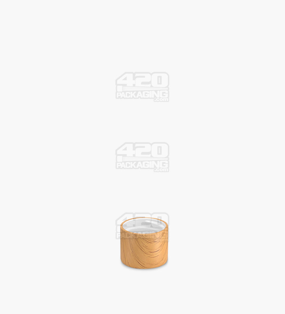 18mm Smooth Push and Turn Flat Plastic CR Caps For Glass Tubes - Oak - 400/Box - 4