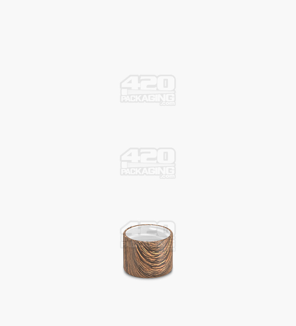 18mm Smooth Push and Turn Flat Plastic CR Caps For Glass Tubes - Teak - 400/Box - 4