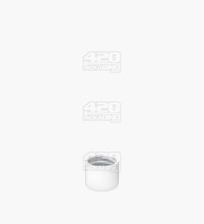 18mm Smooth Push and Turn Flat Plastic CR Caps For Glass Tubes - Matte White - 400/Box - 4